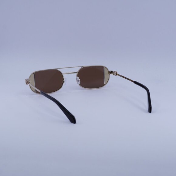 Off-White Off-White OERI14H LYNN 7664 Sunglasses Gold Oval Frame, Brown Lenses main image 4